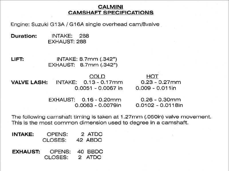 Calmini cam specs